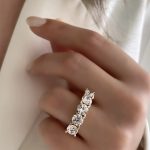 انگشتر جواهری ژوپینگ مدل پنج نگین