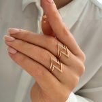 انگشتر ژوپینگ طرح طلا مدل زیگزاگی